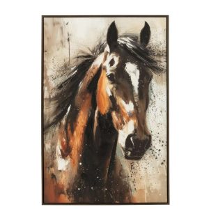 PAINTING RECTANGLE HORSE PS MULTICOLORED