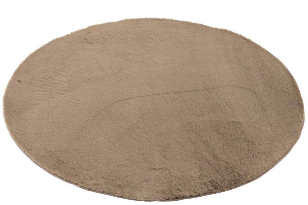 RUG CUTIE ROUND POLYESTER TAUPE