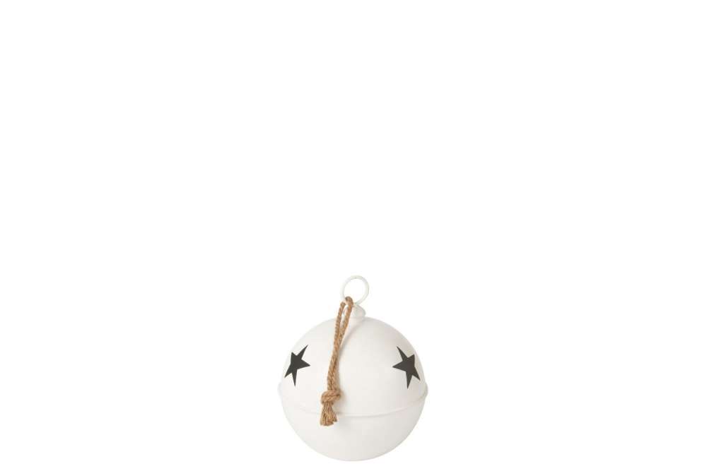 CHRISTMAS BAUBLE MAT BALL IRON WHITE MEDIUM