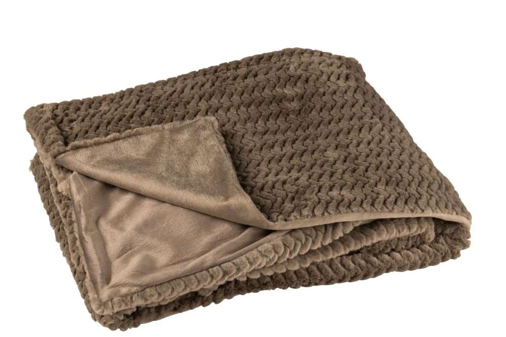 BLANKET POLYESTER DARK BROWN