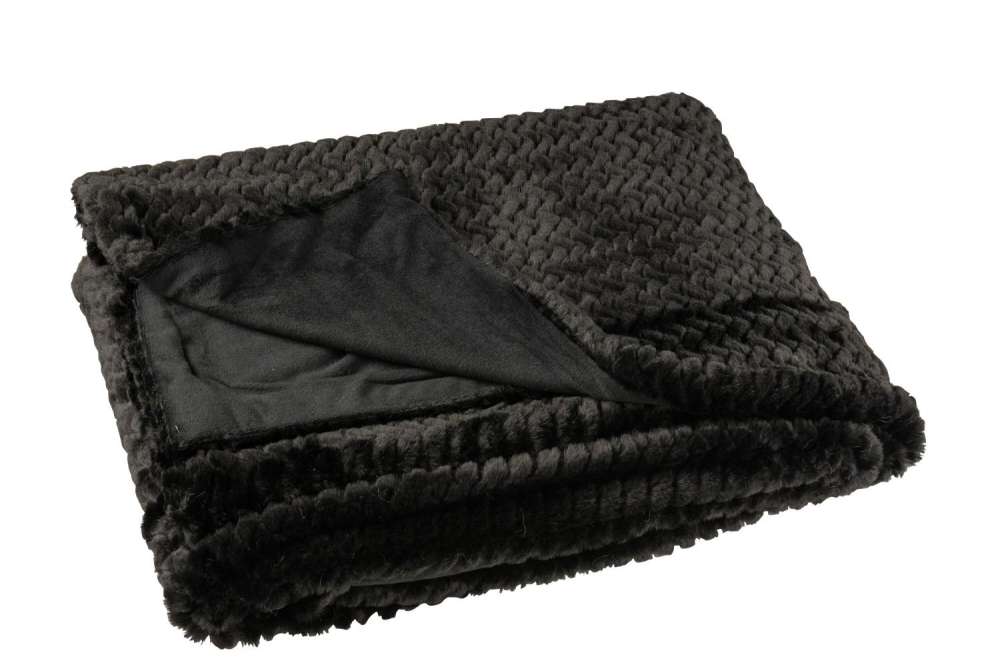 BLANKET POLYESTER BLACK