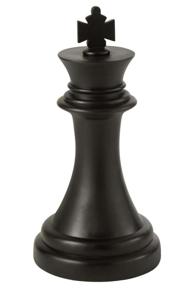 CHESS PIECE KING POLYRESIN BLACK