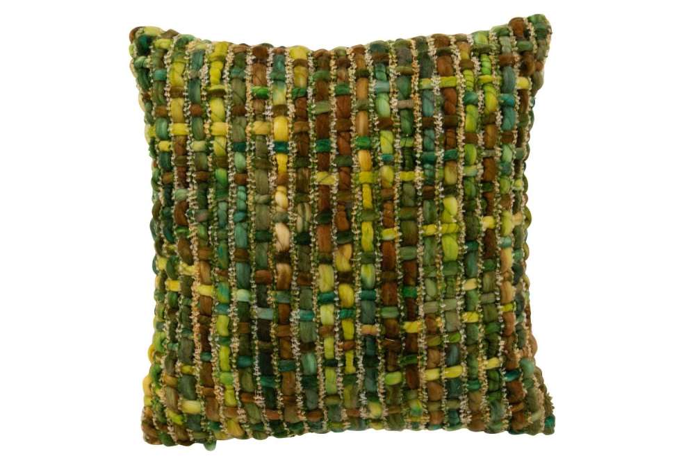 CUSHION KNITTED ACRYLIC GREEN