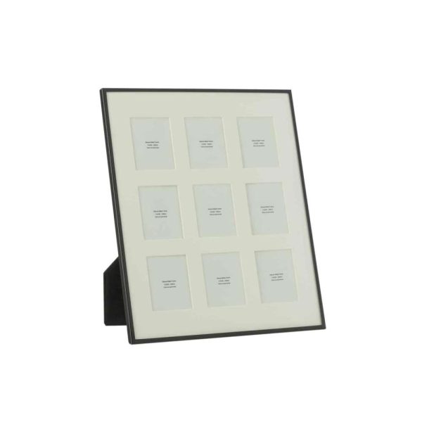 PHOTO FRAME PASSE PARTOUT FNE BORDER 9 PIECES 5X6,5 METAL BLACK