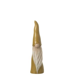 GNOME POINTY HAT PORCELAIN OCHER YELLOW SMALL