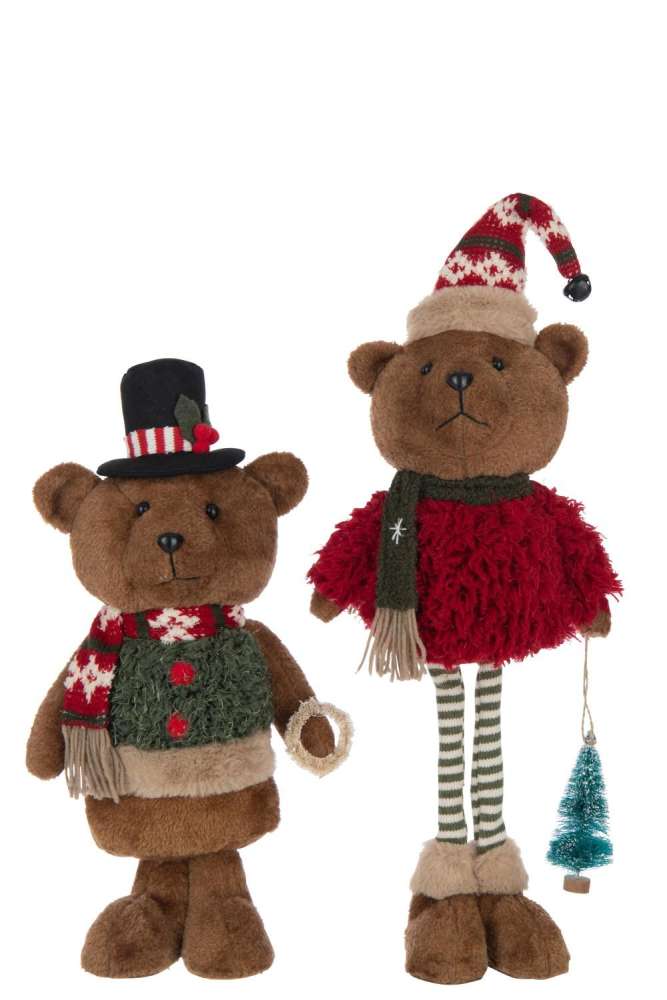BEAR TELESCOPIC WINTER CLOTHES POLYESTER MULTICOLORED ASSORTMENT OF 2