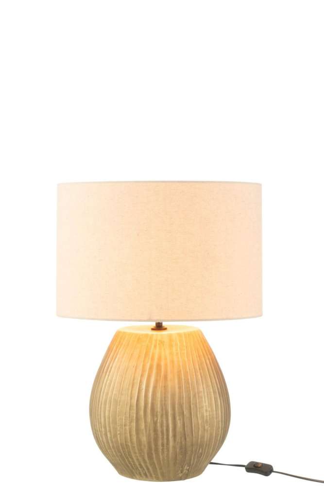 LAMP+SHADE NEBU ROUND CERAMIC GOLD SMALL