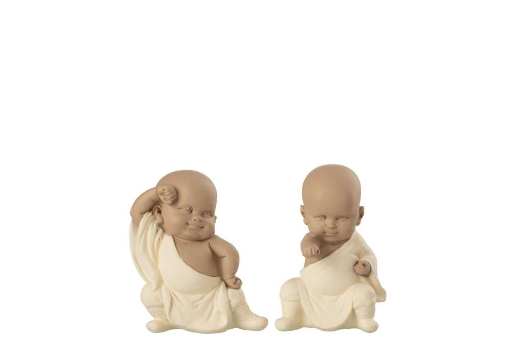 MONK POLY BEIGE ASSORTMENT OF 2