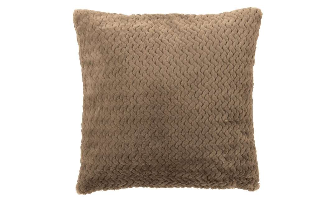 CUSHION POLYESTER DARK BROWN