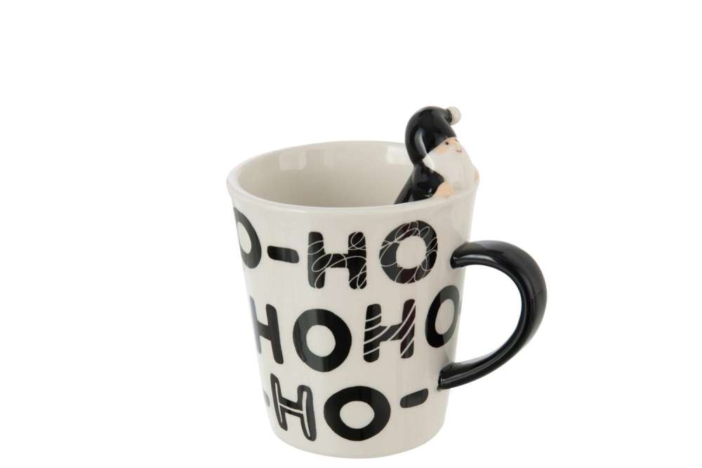 MUG SANTA CLAUS DOLOMITE WHITE/BLACK