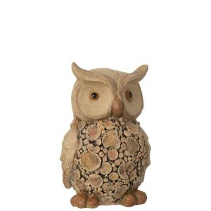 OWL WOOD IMITATION POLYRESIN NATURAL LARGE