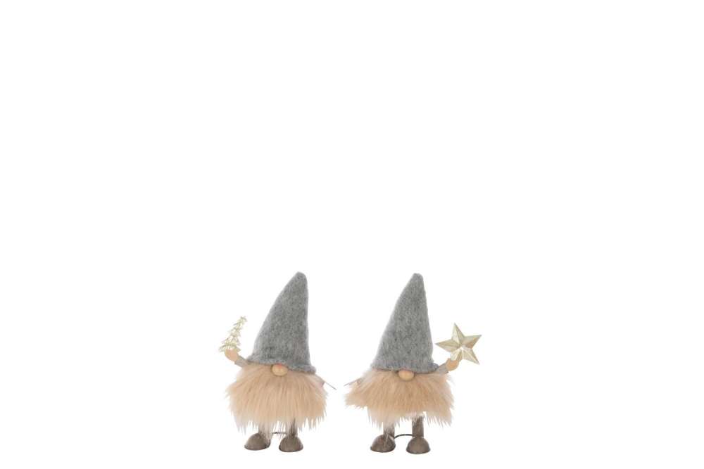 SANTA CLAUS STAR+TREE METAL MULTICOLORED SMALL ASSORTMENT OF 2