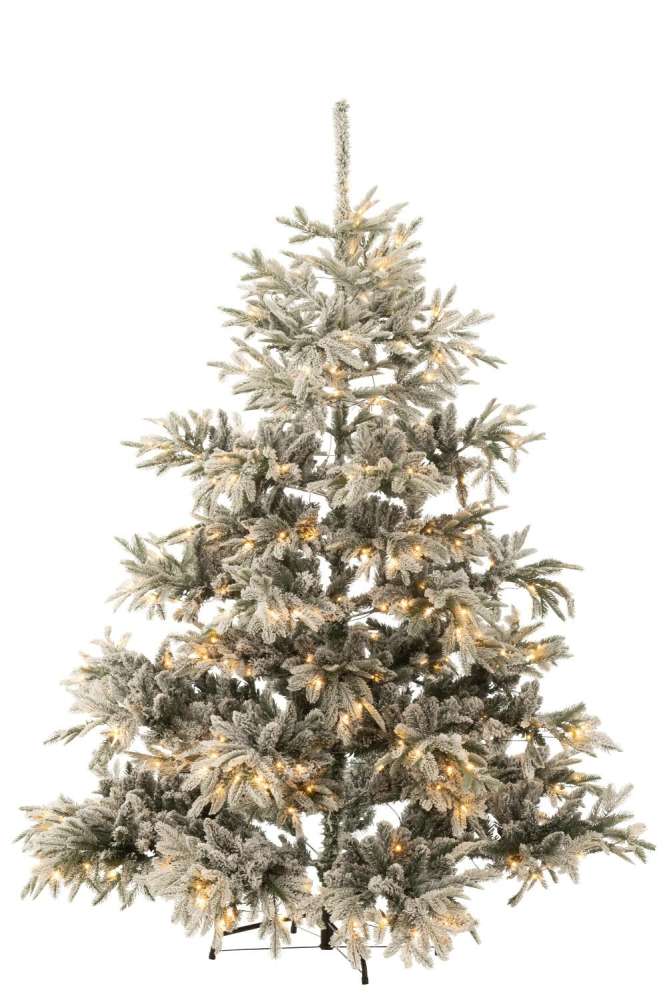 CHRISTMAS TREE 420 LED SNOWY ARTIFICIAL  DARK GREEN/LIGHT GREY LARGE