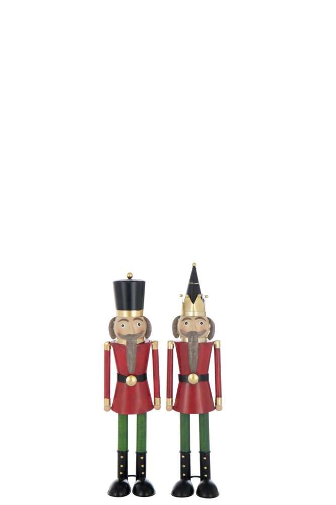 NUTCRACKER MOUSTACHE METAL MULTICOLORED SMALL ASSORTMENT OF 2