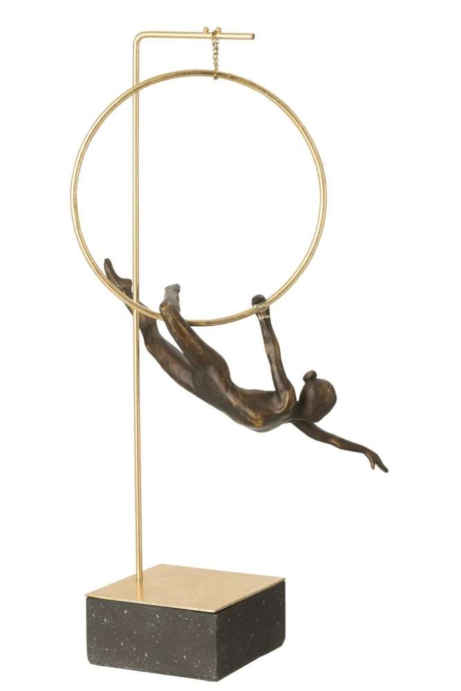 GYMNAST HOOP GAMMA RESIN BLACK/GOLD COLORED