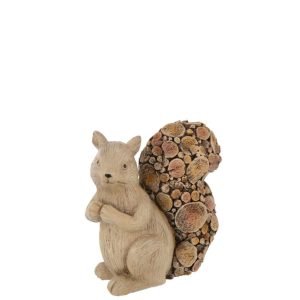 SQUIRREL WOOD IMITATION POLYRESIN NATURAL LARGE