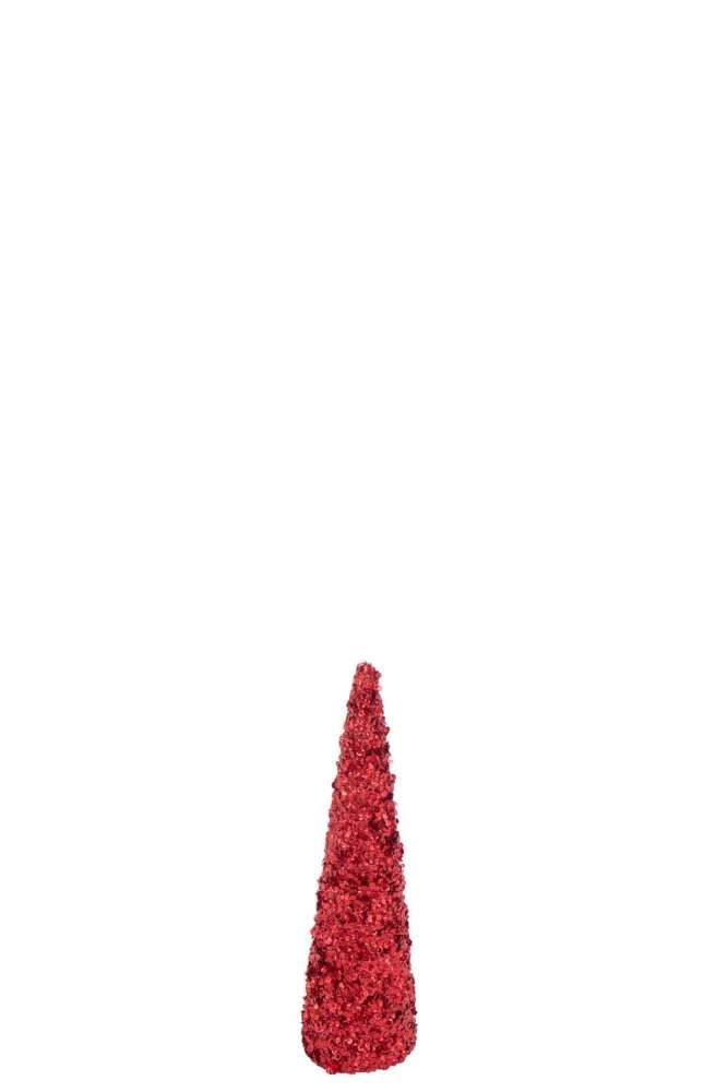 CONE SEQUINS FOAM CHRISTMAS RED SMALL