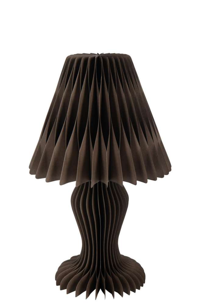 LAMP SHADE VINTAGE FOLDABLE PAPER DARK BROWN