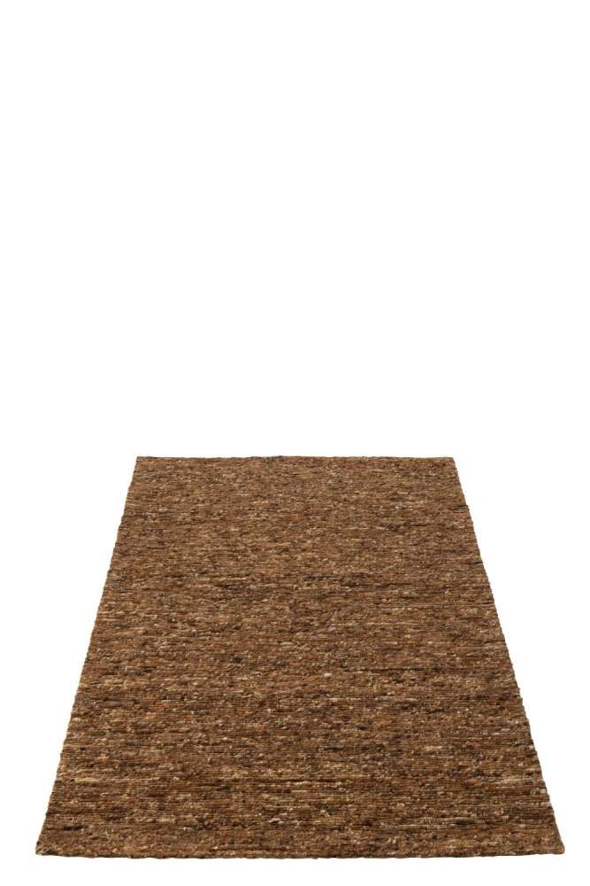 RUG WOVEN WOOL BROWN