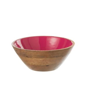BOWL KOS WOOD FUSCHIA LARGE
