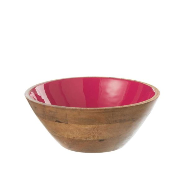 BOWL KOS WOOD FUSCHIA LARGE