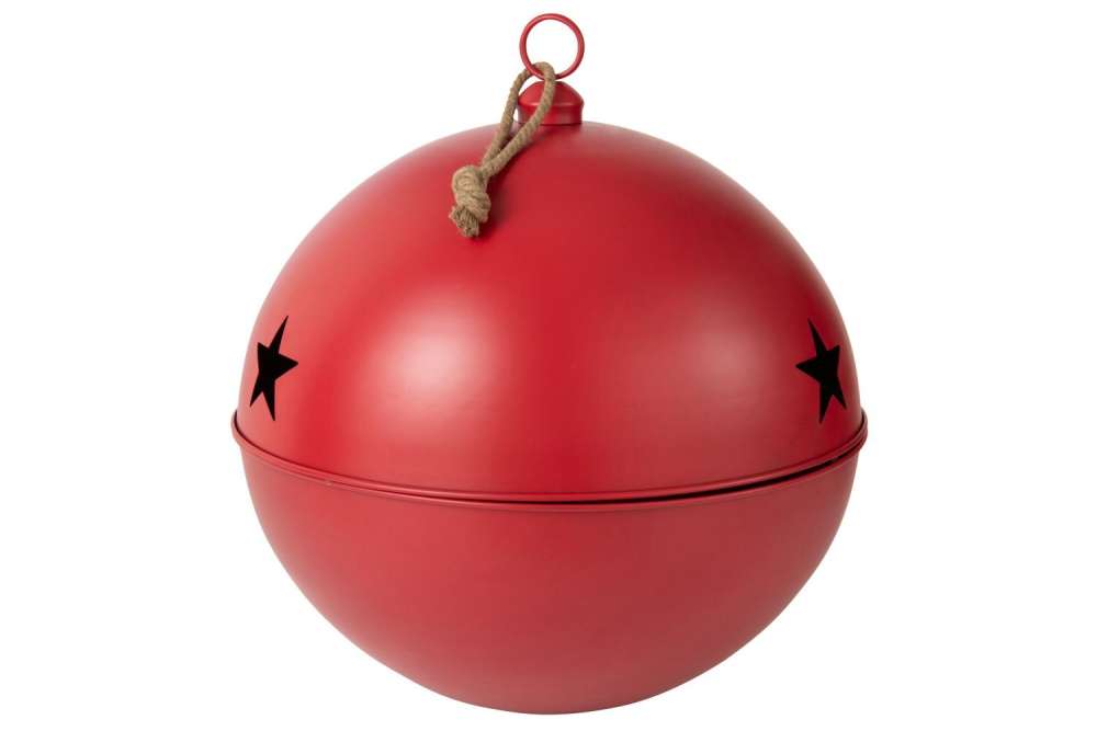 CHRISTMAS BAUBLE MAT BALL IRON RED EXTRA LARGE