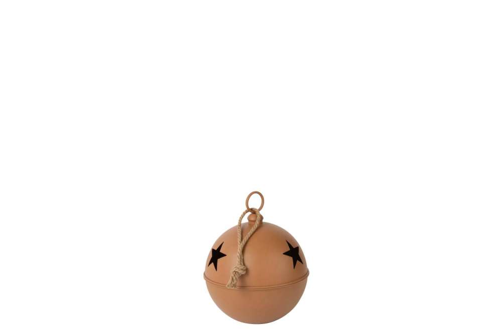 CHRISTMAS BAUBLE BALL IRON RUST BROWN MEDIUM