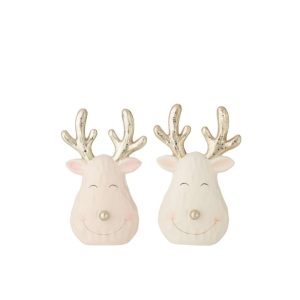 REINDEER LED HEAD CLAY MULTICOLORED LARGE ASSORTMENT OF 2