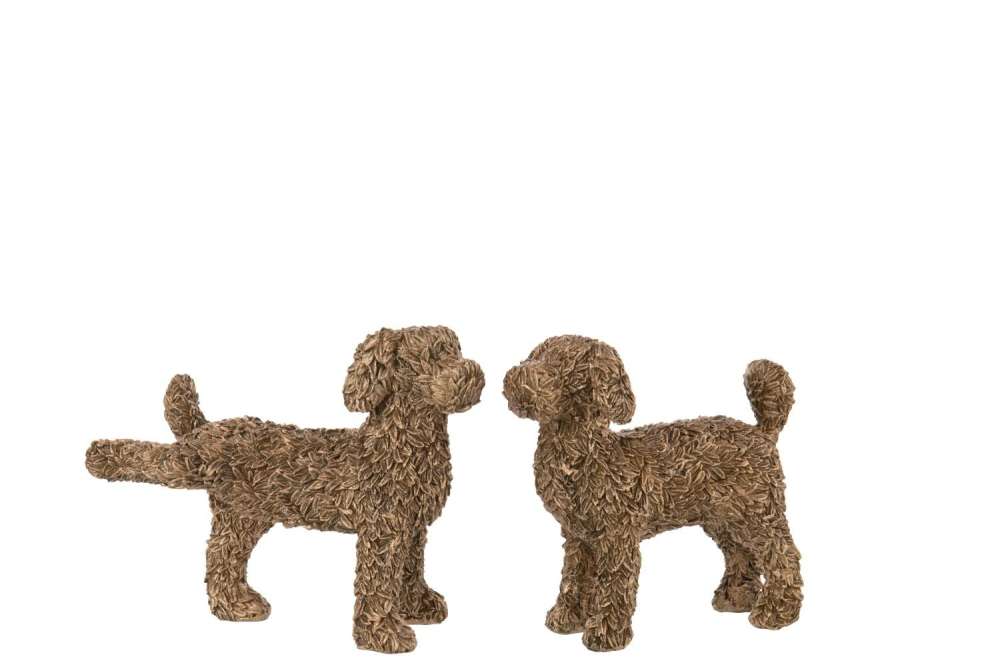DOG RELIEF POLYRESIN GOLD COLORED ASSORTMENT OF 2