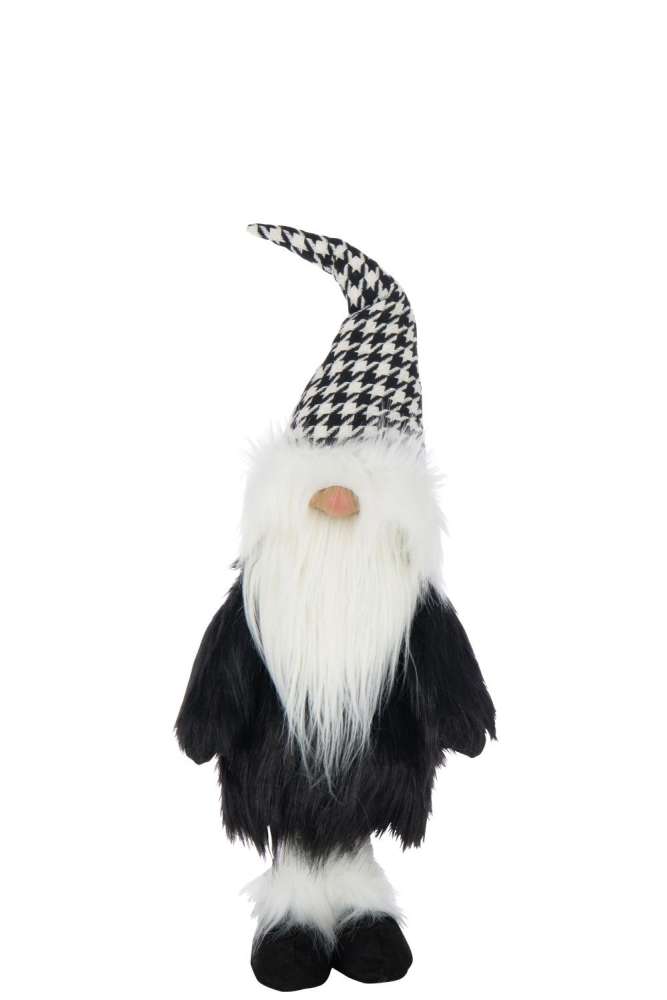 SANTA CLAUS PIED-DE-POULE POLYESTER BLACK/WHITE