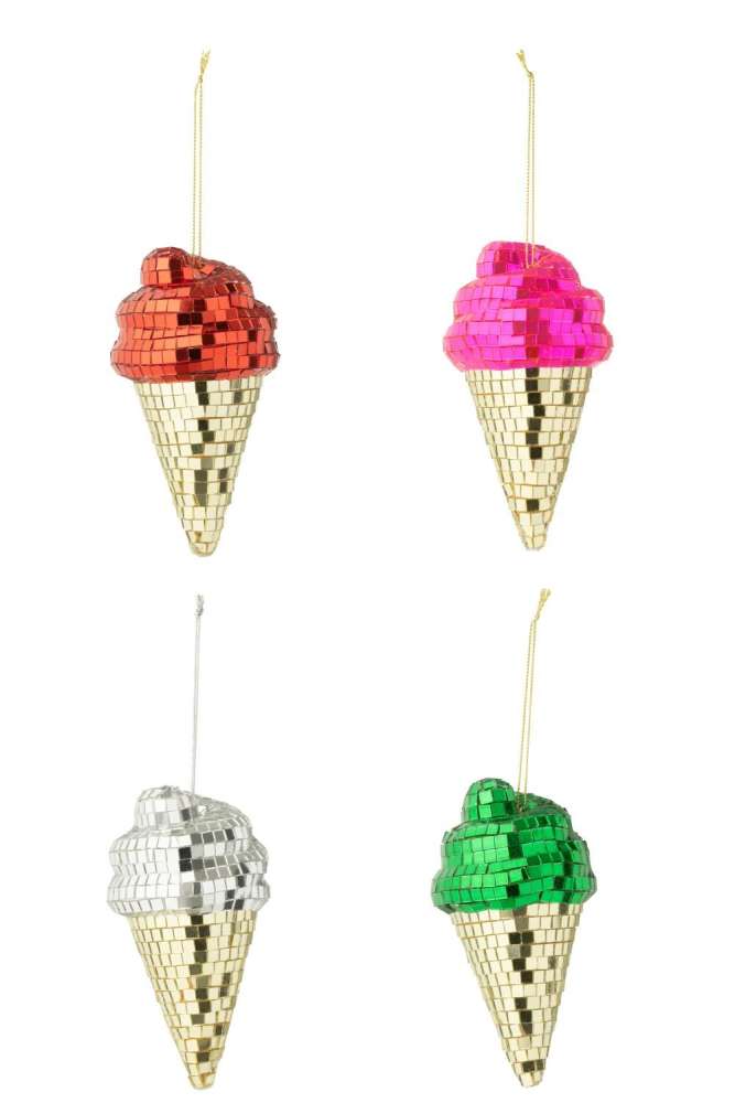 HANGER ICE CREAM MIRROR FOAM MULTICOLORED ASSORTMENT OF 4