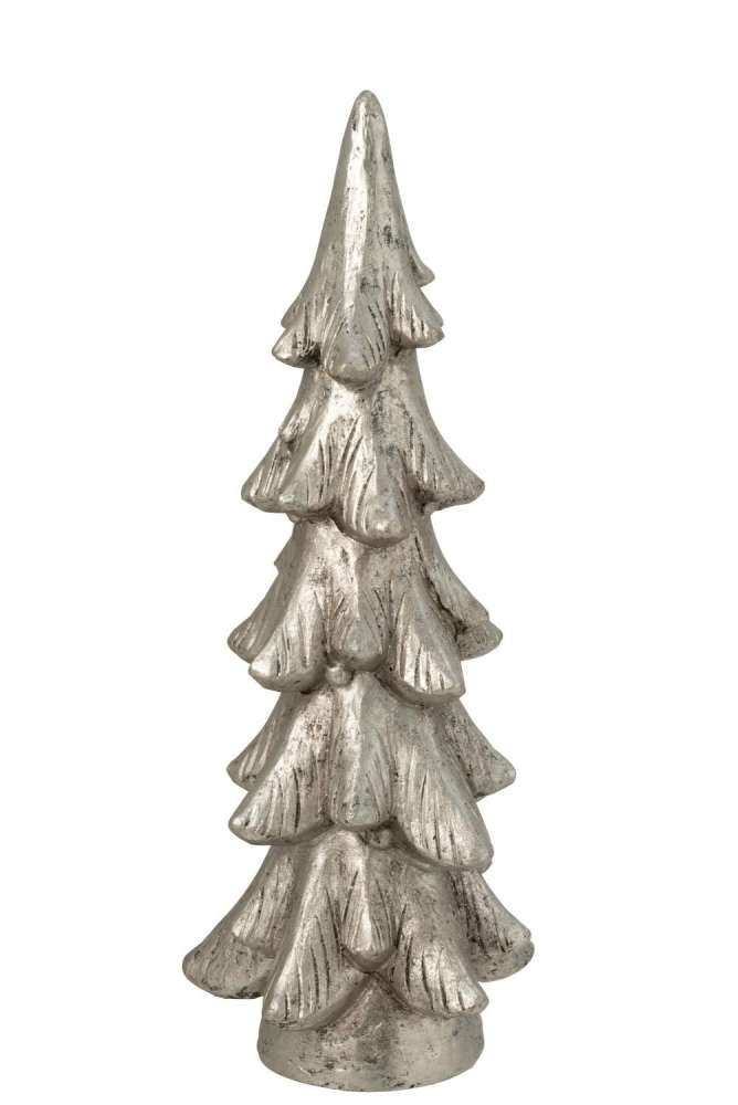 CHRISTMAS TREE ON BASE MAGNESIUM SILVER COLORED LARGE