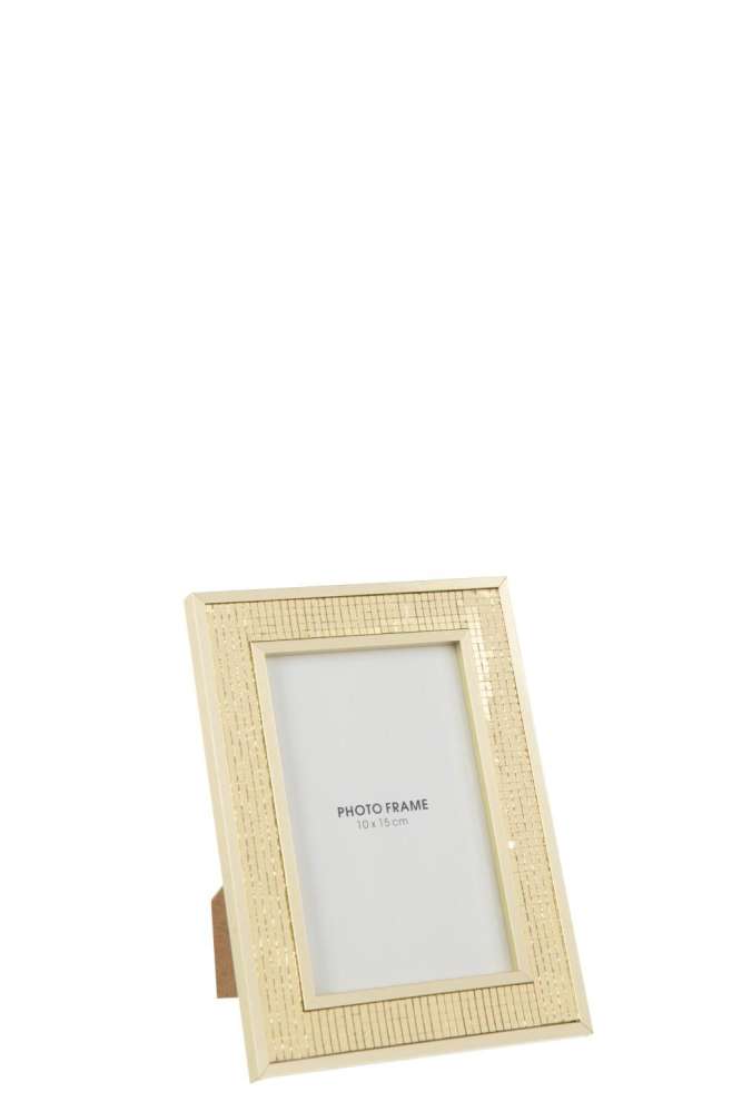 PHOTO FRAME MIRROR 10X15CM GLASS GOLD COLORED SMALL