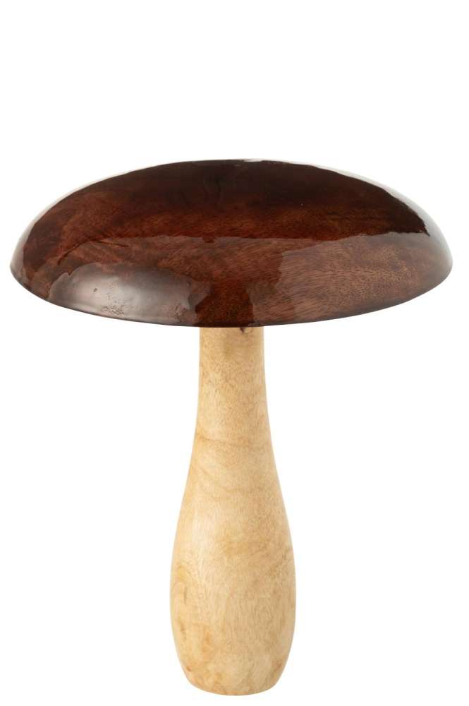 MUSHROOM SHINY MANGO WOOD NATURAL/BROWN LARGE