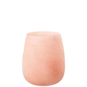 VASE FROSTED GLASS PINK