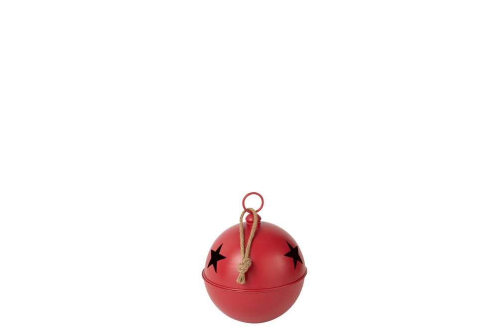 CHRISTMAS BAUBLE MAT BALL IRON RED MEDIUM
