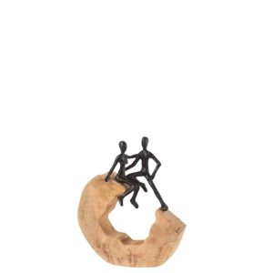 FIGURE COUPLE SIT MANGO WOOD/ALUMINIUM BLACK