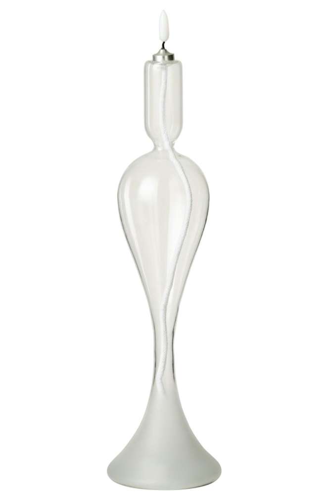 LED CANDLE GLASS TRANSPARENT LARGE