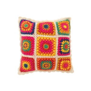 CUSHION CROCHET COTTON/POLYESTER MIX