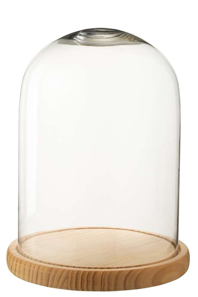 DECORATIVE BELL JAR GLASS NATURAL LARGE