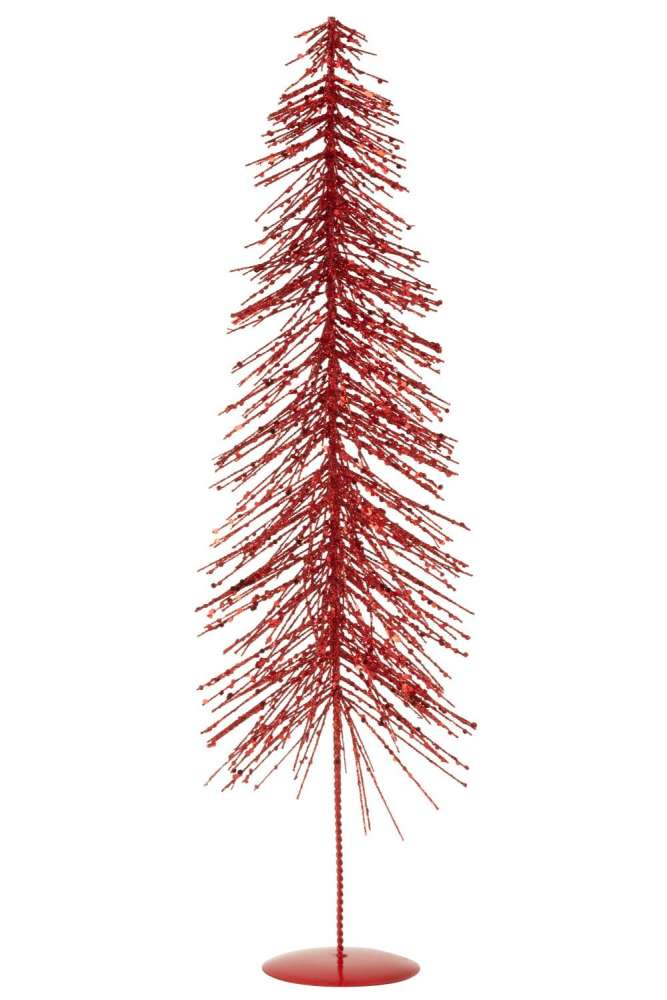 CHRISTMAS TREE GLITTERS PLASTIC CHRISTMAS RED LARGE