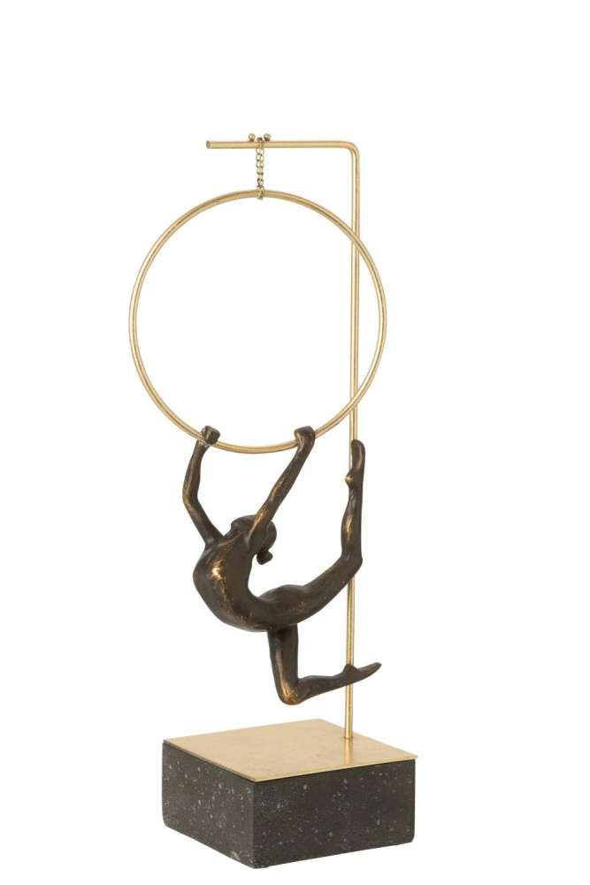 GYMNAST HOOP ALPHA RESIN BLACK/GOLD COLORED