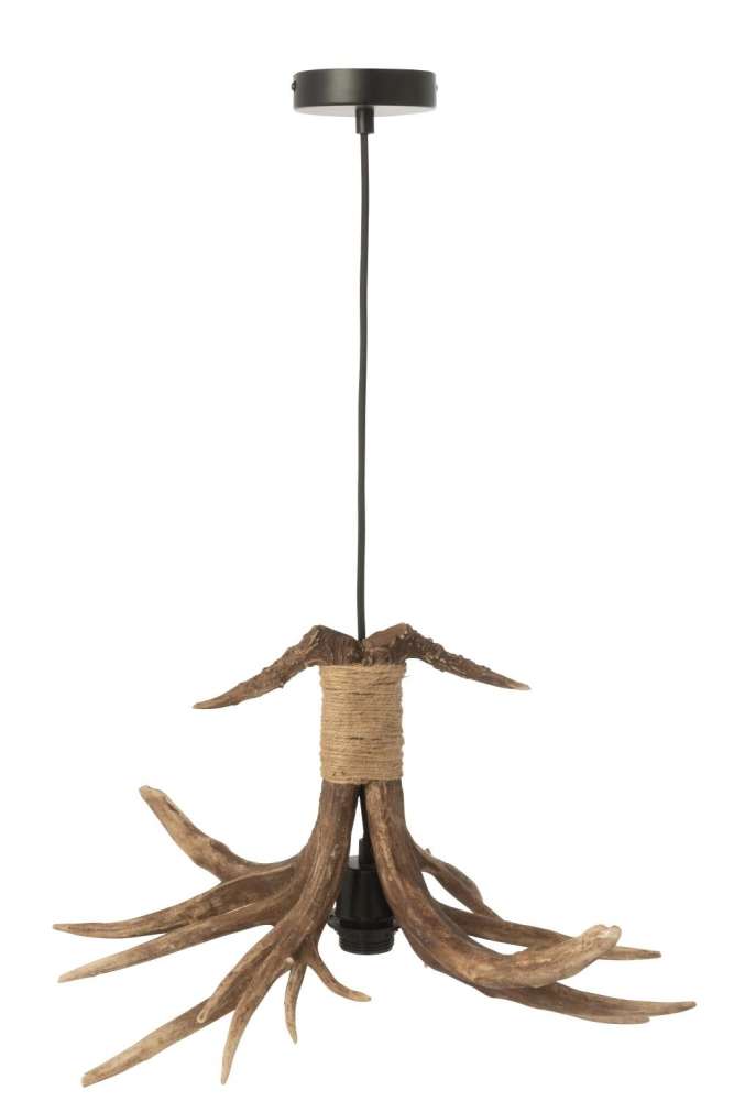 CEILING LAMP ANTLERS POLYRESIN BROWN SMALL
