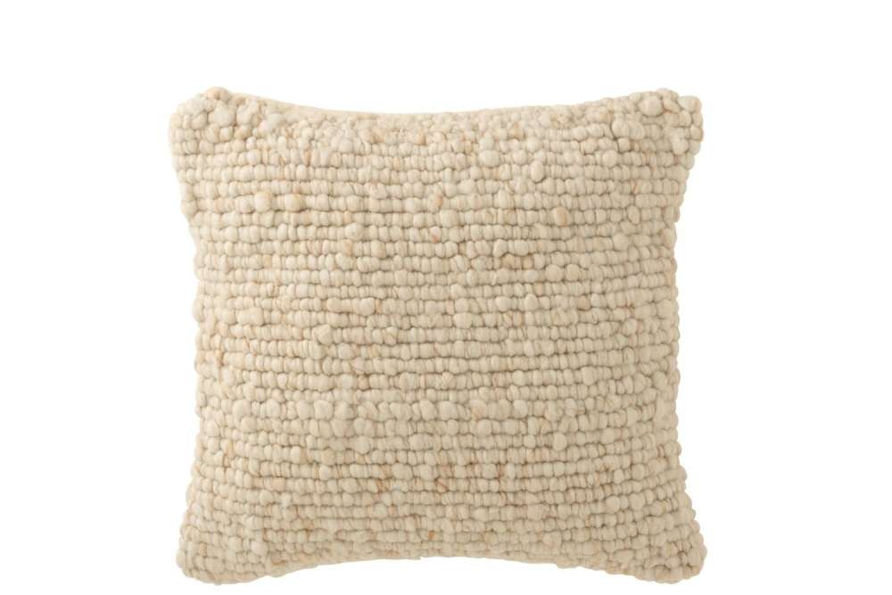 CUSHION WOVEN POLYESTER ECRU