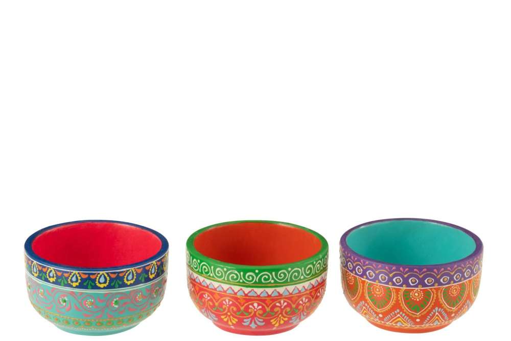 BOX OF 3 BOWLS MUMBAI TERRACOTTA MIX