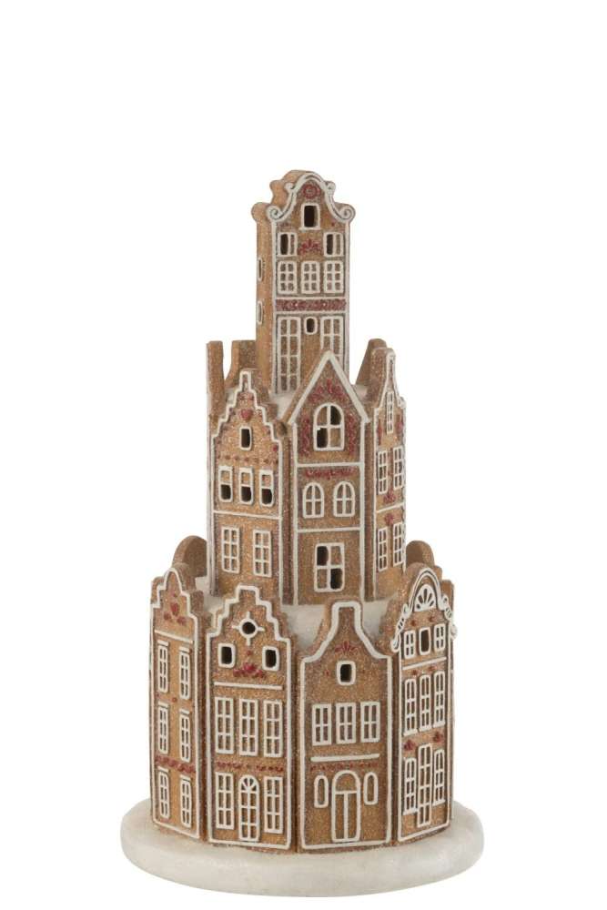 GINGERBREAD HOUSE LED MIX RESIN