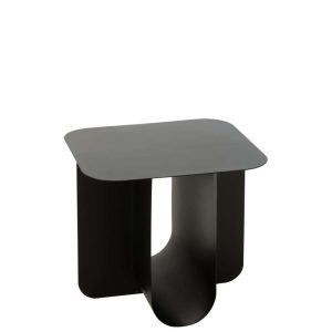 SIDE TABLE SQUARE METAL BLACK