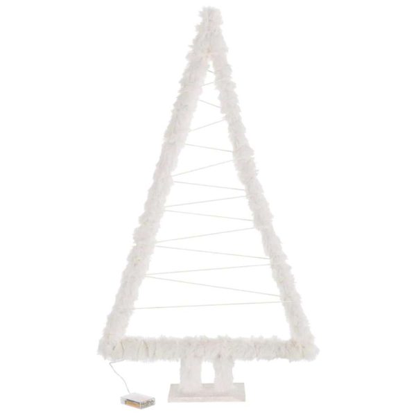 CHRISTMAS TREE ROPE IMITATION FUR WHITE LARGE