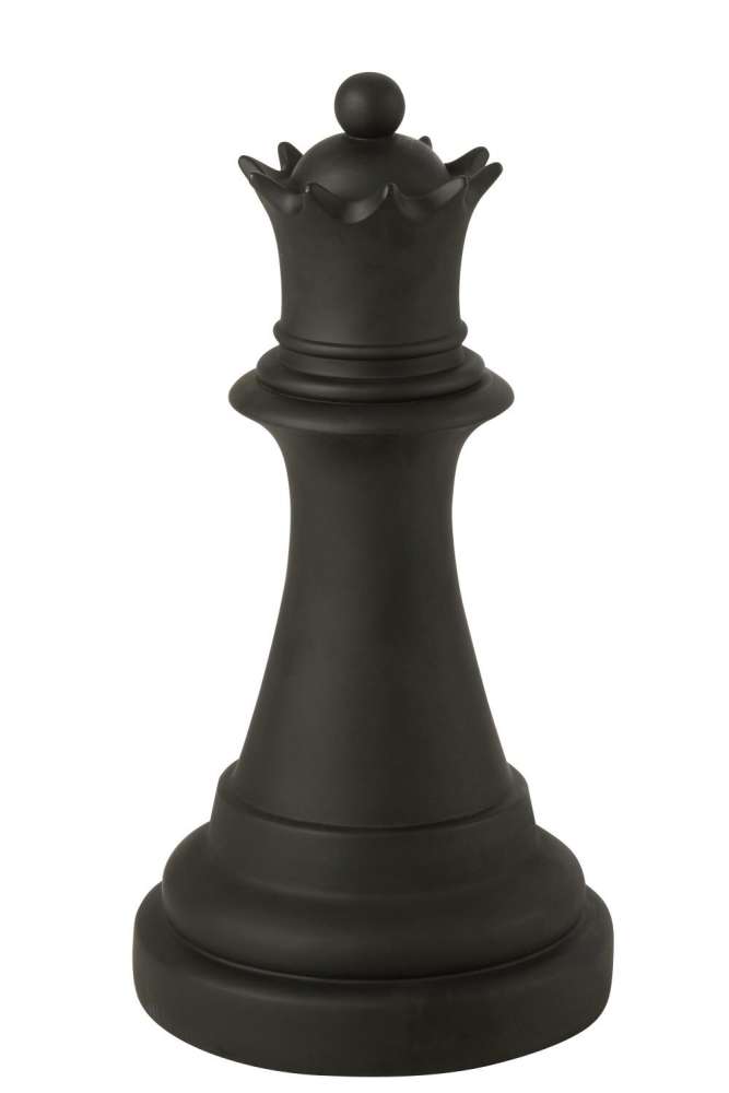 CHESS PIECE QUEEN POLYRESIN BLACK