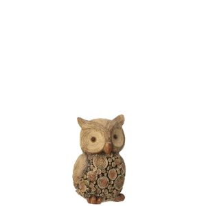 OWL WOOD IMITATION POLYRESIN NATURAL SMALL